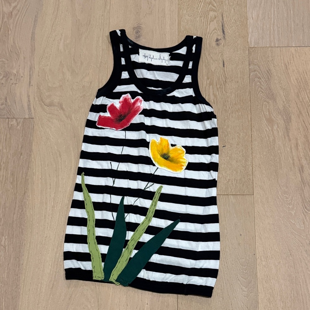 Floral Striped Tank Top